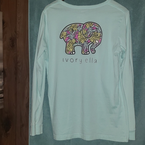 Ivory Ella Baby Blue Long Sleeve Tee - Picture 1 of 3